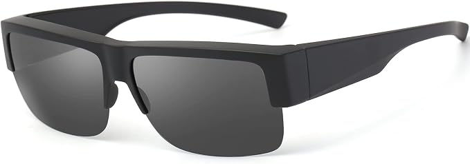 CAXMAN Fit Over Glasses Sunglasses for Men & Women Polarized Lens 100% UV Protection