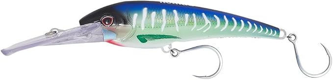 Nomad Design DTX Minnow with Patented Autotune System - Distressed Baitfish Swimming Action, BKK Diablo