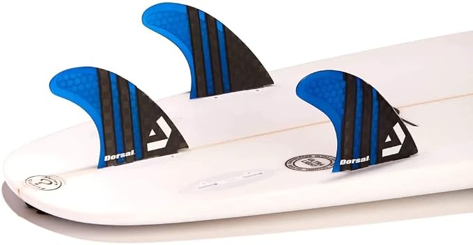 DORSAL Surfboard Fins Thruster 3 Set FCS Compatible with Carbon Honeycomb Hexcore