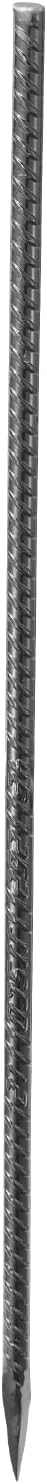 VEVOR Rebar Stakes, 24-Inch, Heavy-Duty 0.47 in Diameter, Straight Galvanized Steel Ground Anchors with Chisel Point End & Rust-Resistant Coating, for Gardening Support, Fence, Camping Tents (20-Pack)