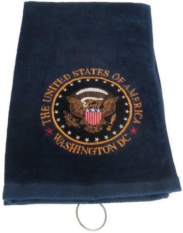 Donald Trump Commemorative Golf Ball Set and Presidential Golf Towel – Includes White Signature, Red, Presidential Seal Balls, and Navy Blue Towel with Great Seal – Limited Edition Collectible