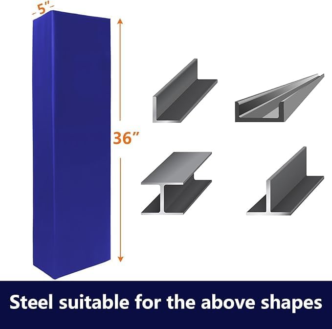 Katop Premium I-Beam Flange Pad - Black & Blue - Fits 5" 6" 8" 10" 12" Size I-Beams - Waterproof Surface - All Weather Use - Indoor & Outdoor - 2" Thick Superior Filling Material