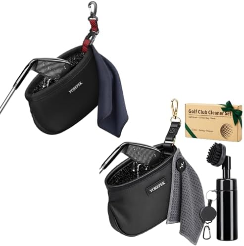 YOREPEK Product Image Golf Club Cleaner Bag 3-in-1 Golf Club Cleaner Set
