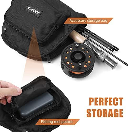 Lixada 31.1 Inch Fishing Rod Case - Portable Pole Storage Tube - Fly Fishing Bag