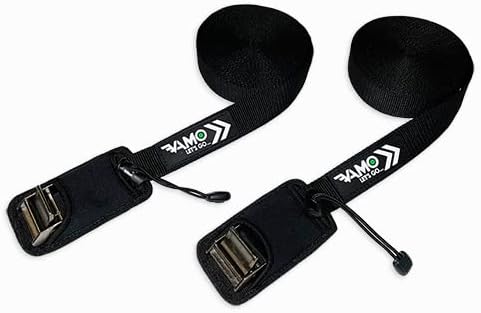 VAMO Duraskin 30" Rack Pads and 15' Deluxe Tie Downs for Surf Board, Kayak, Canoe and SUP Paddleboards