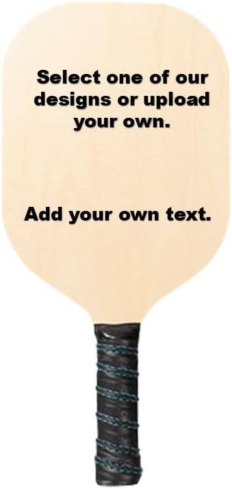 Custom Wooden Pickleball Paddle with Rubber Grip and Neoprene Cover