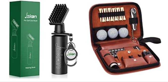 Jiskan Pro Golf Club Cleaner Brush+Golf Accessories Set Combo