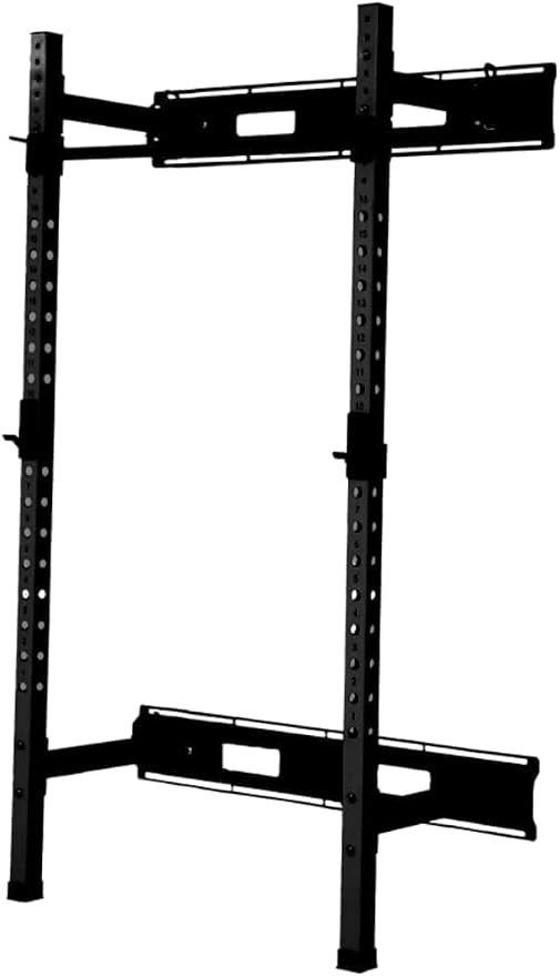 Fitvids Wall Mounted Power Rack Squat Stand, 1000 Pound Capacity for Home and Garage Gym with J-Hooks,Squat Lever Arm, Multiple Size and Colors