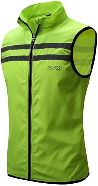 bpbtti Men's Hi-Viz Safety Running Cycling Vest Sleeveless Windbreaker vests- Windproof and Reflective
