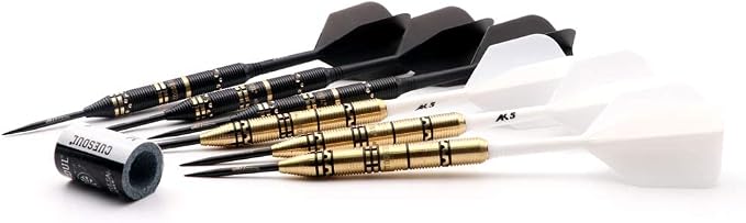 CUESOUL Jazz-Metal Luxury Steel Tip Darts Set 21g/24g/26g with AK5 Integrated Dart Flights