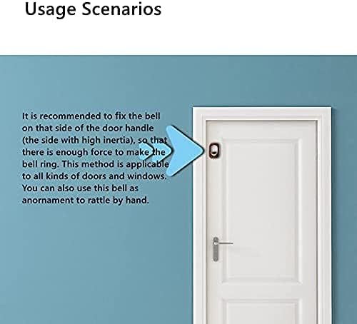 Shopkeepers Bell for Door Opening - Magnetic Attached Doorbell Chime for Business - Unique Office Ornaments and Hanging Decoration for Entrance, Fridge Sticker and Barn Door - Creative Present