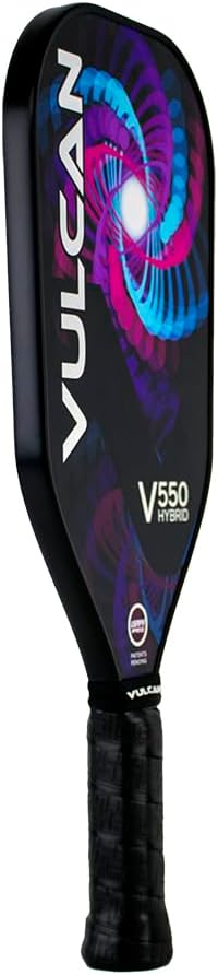 Vulcan | V550 Pickleball Paddle | Hybrid Performance | Polypropylene Core - Carbon Fiber Surface | USAP Approved | Multiple Colors