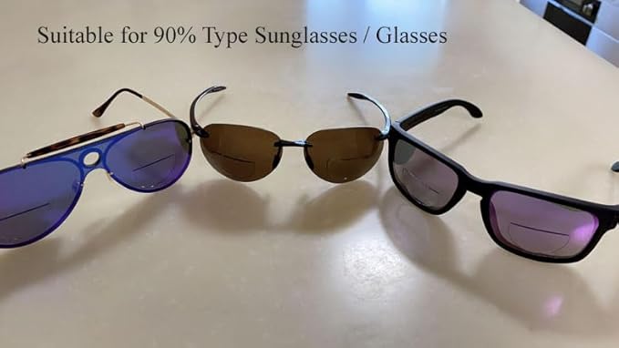 2 Pack Stick On Bifocal Lenses Reader Magnifying Adhesive Reading Lens Sticker Sunglasses Diving Scuba Mask Goggles Glasses Magnifier Add On (3.0, x)