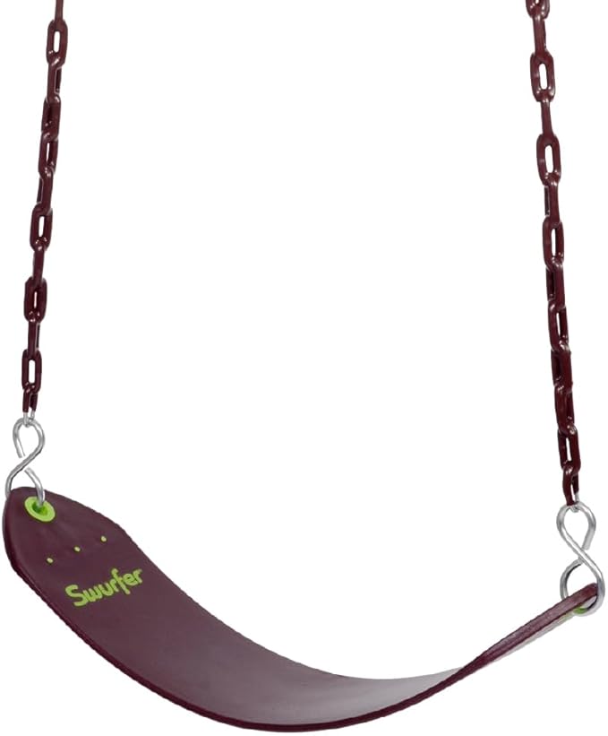 Swurfer Tree Outdoor Swing Set Swings – Playground Swing Seat Replacement, Swing Set Accessories, Easy Installation, Comfortable Heavy Duty Rubber Coated Chains, Weather Resistant, Ages 4 and Up