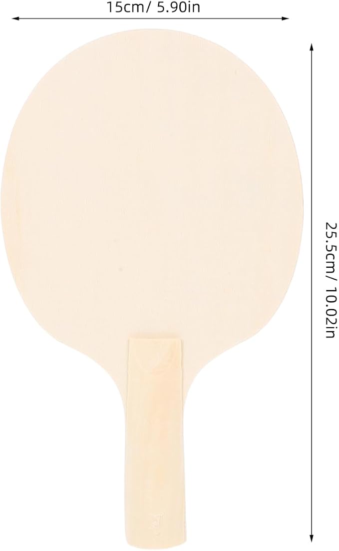 COHEALI 4-Pack Unfinished Wooden Pong Paddles Blades DIY Table Tennis Racket Blanks for Indoor Outdoor Table Tennis Paddle Game
