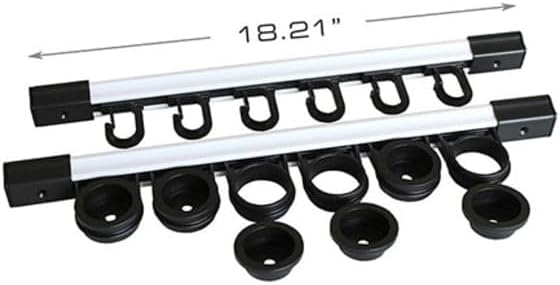 Rush Creek Creations 6 Rod Fishing Holder - Vertical/Horizontal Rack for Garage Organization and Wall Storage