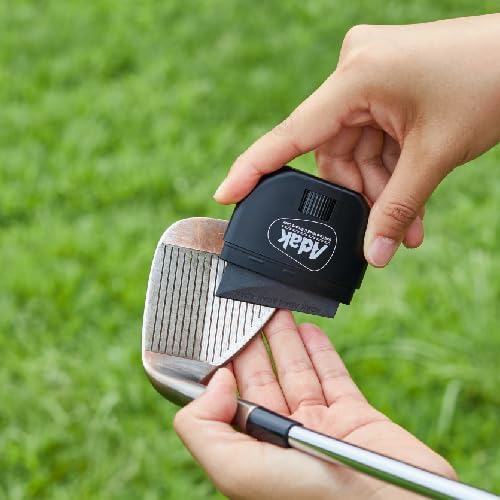 ADAK 2-in-1 Golf Club Cleaner & Groove Sharpener | Increase Backspin & Shot Accuracy | Diamond-Fused Elastomer Cleaning Tool | Perfect Golf Gift