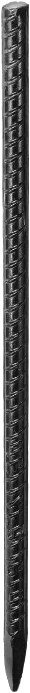 VEVOR Rebar Stakes, 16-Inch, Heavy-Duty 0.45 in Diameter, Straight Galvanized Steel Ground Anchors with Chisel Point End & Rust-Resistant Coating, for Gardening Support, Fence, Camping Tents (16-Pack)