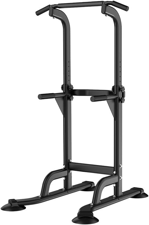 Power Tower for Home Gym, Pull Up Dip Station - Adjustable Freestanding Pull Up Bar with 300 Lbs Capacity, Heavy Duty Construction, Easy Assembly, No Wall Needed
