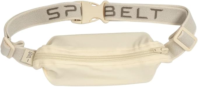 SPIbelt Running Belt Original Monochromatic for Women Men, Phone Holder for Running, Running Fanny Pack, Holder for Phone, Running Waist Pack, Adjustable Waist, [Fits All Phones]. Toasted Sesame