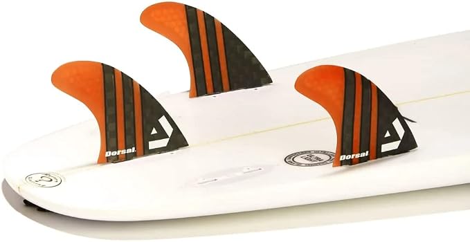 DORSAL Surfboard Fins Thruster 3 Set FCS Compatible with Carbon Honeycomb Hexcore