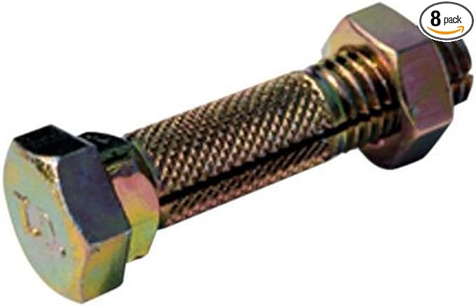 Tie Down Engineering - Nuts & Bolts - Ground Anchor Brackets and Straps - Slotted Bolt and Nut (Pack of 8)