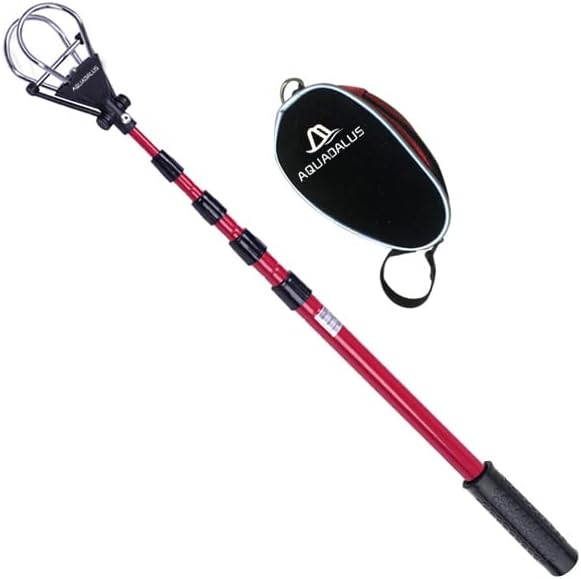 Club Golf Retriever for Water, Telescopic Retriever with Headcover, Stainless Telescopic Extendable Golf Ball Retriever
