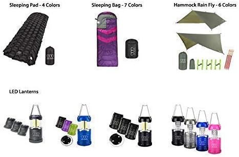 Gold Armour Camping Hammock - XL Double Hammock Portable Hammock Camping Accessories Gear for Outdoor Indoor with Tree Straps, USA Based Brand (Khaki and Dark Green)