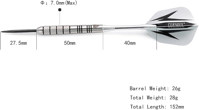 CUESOUL Professional Tungsten Steel Tip Darts-30g/28g/26g/25g/24g/22g