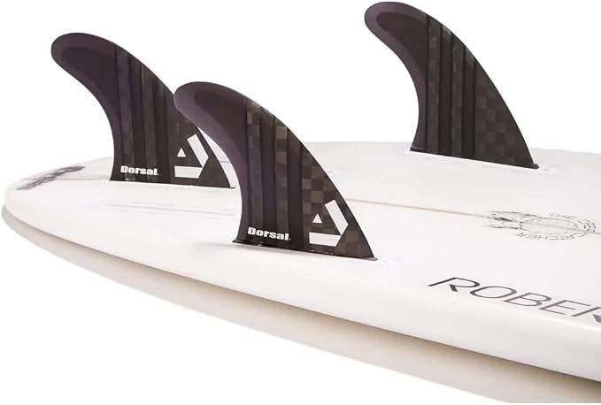 DORSAL Surfboard Fins Thruster 3 Set FCS Compatible with Carbon Honeycomb Hexcore