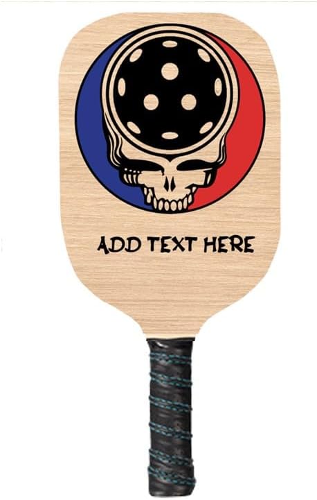 Custom Wooden Pickleball Paddle with Rubber Grip and Neoprene Cover