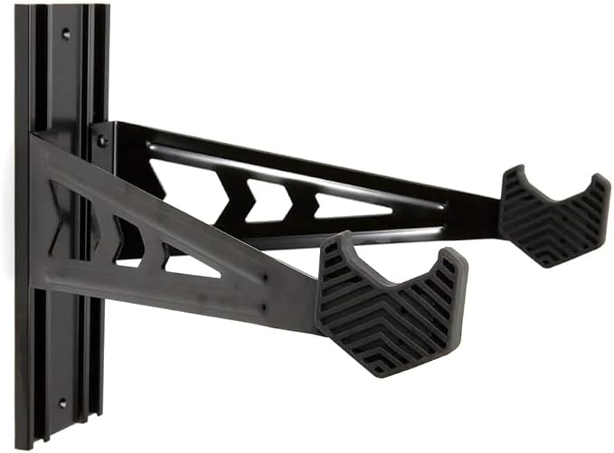 Feedback Sports | Velo Wall Rack Bike Storage | Bicycle Hanger Mount W/Adjustable Arms | Road, Gravel, Mountain Bike Compatible | For Garage, Apartment, Shed | Black