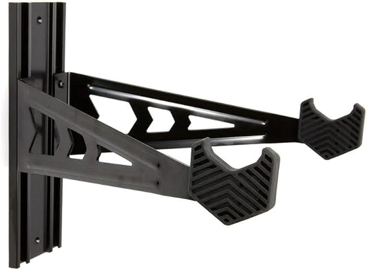 Feedback Sports | Velo Wall Rack Bike Storage | Bicycle Hanger Mount W/Adjustable Arms | Road, Gravel, Mountain Bike Compatible | For Garage, Apartment, Shed | Black
