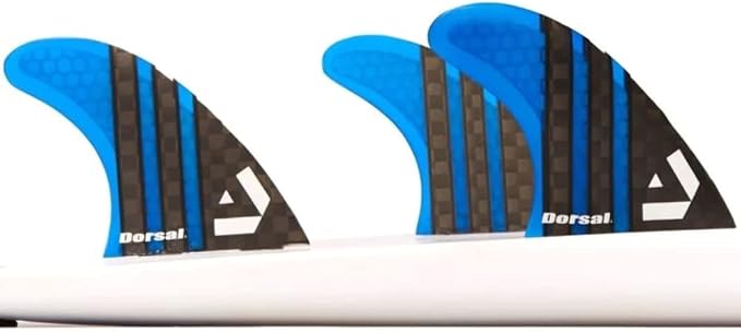 DORSAL Surfboard Fins Thruster 3 Set FCS Compatible with Carbon Honeycomb Hexcore