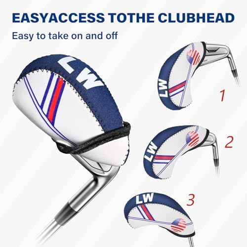 Golf Club Headcover Set – Premium Putter and Iron Covers, Fits All Standard Clubs, Protective and Stylish Design