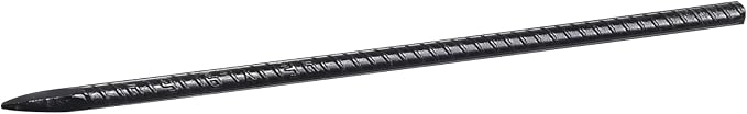 VEVOR Rebar Stakes, 16-Inch, Heavy-Duty 0.45 in Diameter, Straight Galvanized Steel Ground Anchors with Chisel Point End & Rust-Resistant Coating, for Gardening Support, Fence, Camping Tents (16-Pack)