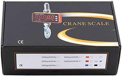 VisionTechShop Digital Crane Scale, DCS-ER 500lb 200kg Heavy Duty Compact Hanging Scale LED Display for Home Farm Factory