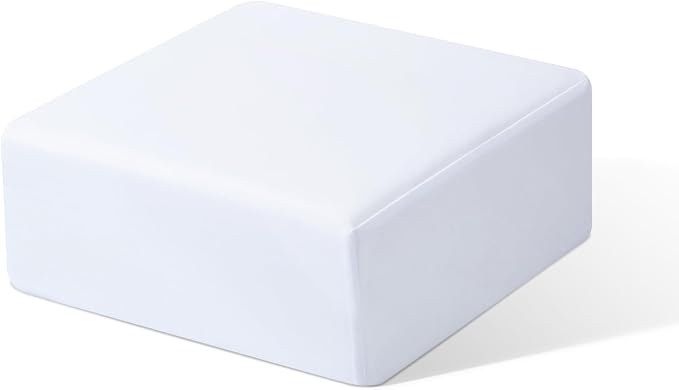 TOPPURE Cube Memory Foam Pillow for Side Sleepers, Xtra Thick 6“ inch Side Sleeping Pillow for Neck and Shoulder Pain Relief, Washable Pillowcase Including, (White, 6"x14"x14")