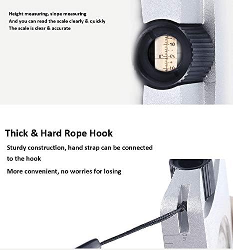 Pocket Altimeter, Clinometer, Battery-Free Altimeter, Professional Aluminum Accurate Altimeter, Compact Handheld Clinometer for Height & Slopes Angles Measuring, Silver