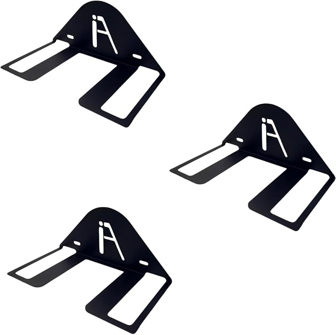 IRON AMERICAN Ping Pong Wall Rack, Made in USA - 1.375 Inch Slot for Balls and 3.25 Inch Slot for Paddles, Ping Pong Ball Holder Table Tennis, Hardware Included 3-Pack