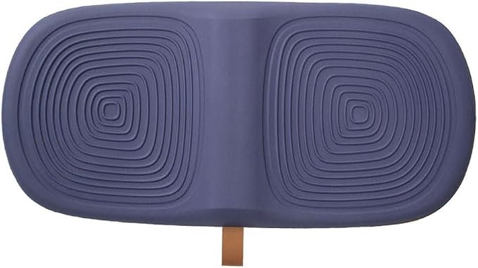 Ergonomic Wooden Balance Board, Anti-Fatigue Wobble Board, Anti-Slip Balance Board with PU Cushioned Top, Standing Desk Mats, Rocker Board, Office Accessories, Blue