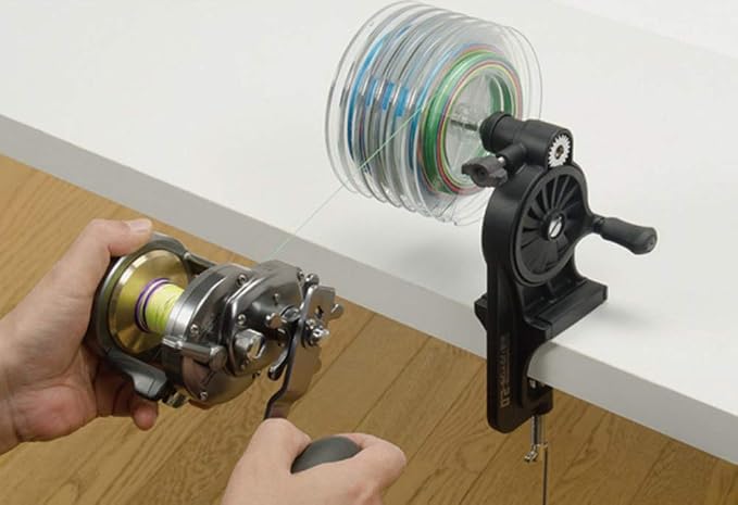 MIUSUK Multi-Function Fishing Line Winder Spooler Machine Station Casting and Spinning Reel Line Winder System Baitcaster Reversible Reel Fishingline Winder Equipment