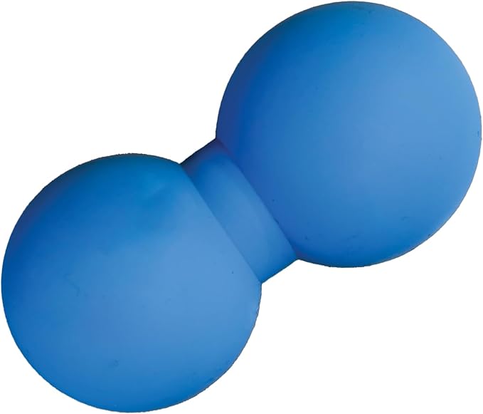 BAlign® Bowtie, Patented Half-Peanut Massage Ball, Back Pain Relief, Spine & Pelvic Alignment, Yoga Stretching & Mobility Aid, Myofascial Release & Trigger Point Therapy (Baby Blue)