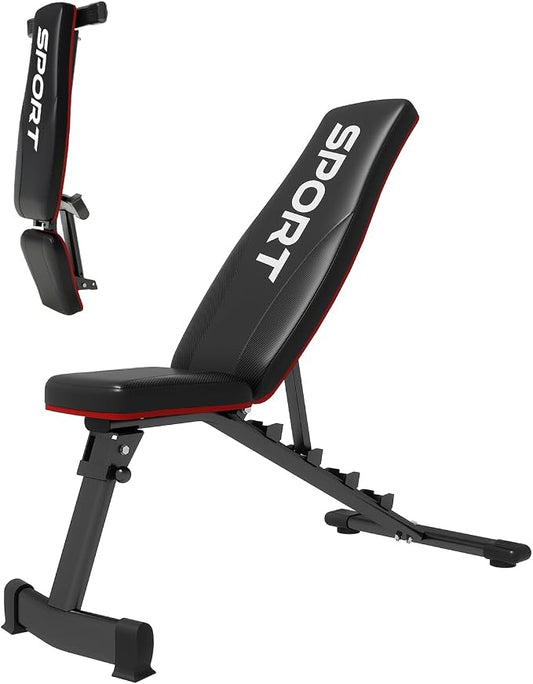 Garvee 8 in 1 Olympic Weight Bench Set with Leg Extension & Curl, Adjustable Bench Press Set with Rack, Preacher Curl Pad, Chest Fly，Lat Pulldown, Multi-Function Home Gym Strength Training Equipment