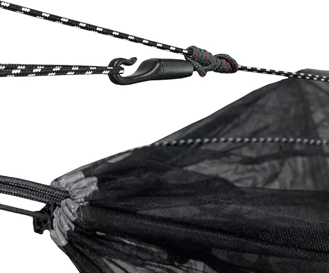 GRAND TRUNK Mozzy 360 Bug Net | 360° Hammock Mosquito Net with Bathtub Bottom, Spreader Bars & Stakes | Fits Most 11' Hammocks | Black
