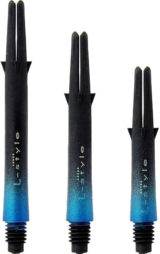 L-style Carbon Dart Shafts – Locked Two Tone – 190 – Black/Blue