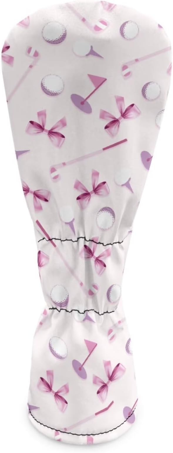Rnyleeg Golf Club Head Covers for Women Driver Head Cover Leather Fairway Wood Headcover Hybrid Headcovers for Golf Clubs