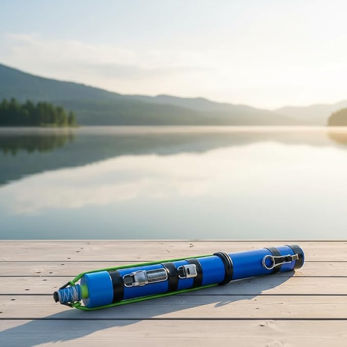 SUFFUSE Fishing Rod, Compact Catapult Fishing Pole, Portable Freshwater and Saltwater Fishing Lures Suitable for Outdoor Hunting and Traveling