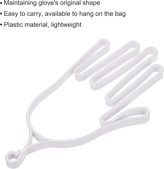 PATIKIL Golf Gloves Stretcher, 4 Pack Plastic Keeper Support Rack Holder Dryer Hanger Frame for Sports Gloves Maintenance, White