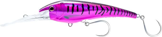 Nomad Design DTX Minnow with Patented Autotune System - Distressed Baitfish Swimming Action, BKK Diablo